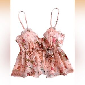 Floral Sheer Pink MakeMeChic Top